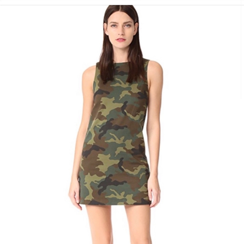 Alice and Olivia camo clyde shift dress